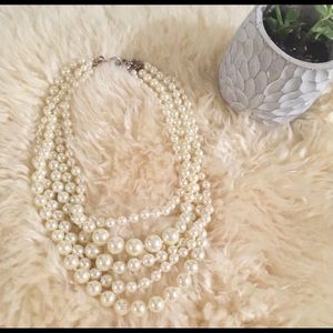 J.Crew multi-strand pearl necklace